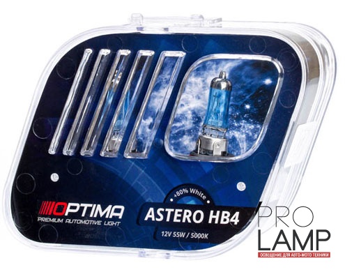 Галогеновые лампы Optima Astero HB4 +80% — Optima Astero HB4 White 3