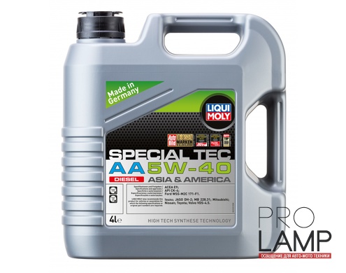 LIQUI MOLY Special Tec AA 5W-40 — НС-синтетическое моторное масло 4 л.: motornoe maslo liqui moly special tec aa diesel