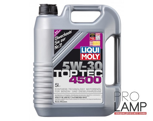 LIQUI MOLY Top Tec 4500 5W-30 — НС-синтетическое моторное масло 5 л.: liqui moly top tec 4500 5w 30 hc sinteticheskoe 5l