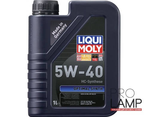 LIQUI MOLY Optimal Synth 5W-40 — НС-синтетическое моторное масло 1 л.: liqui moly optimal synth 5w 40 hc sinteticheskoe