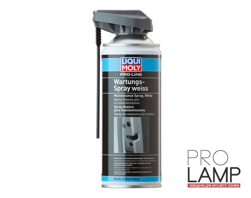 Грязеотталкивающая белая смазка Pro-Line — 0.4 л.: smazka liqui moly pro line wartungs spray weiss