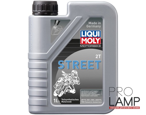 LIQUI MOLY Motorbike 2T Street — Полусинтетическое моторное масло для 2-тактных мотоциклов 1 л. — общий вид